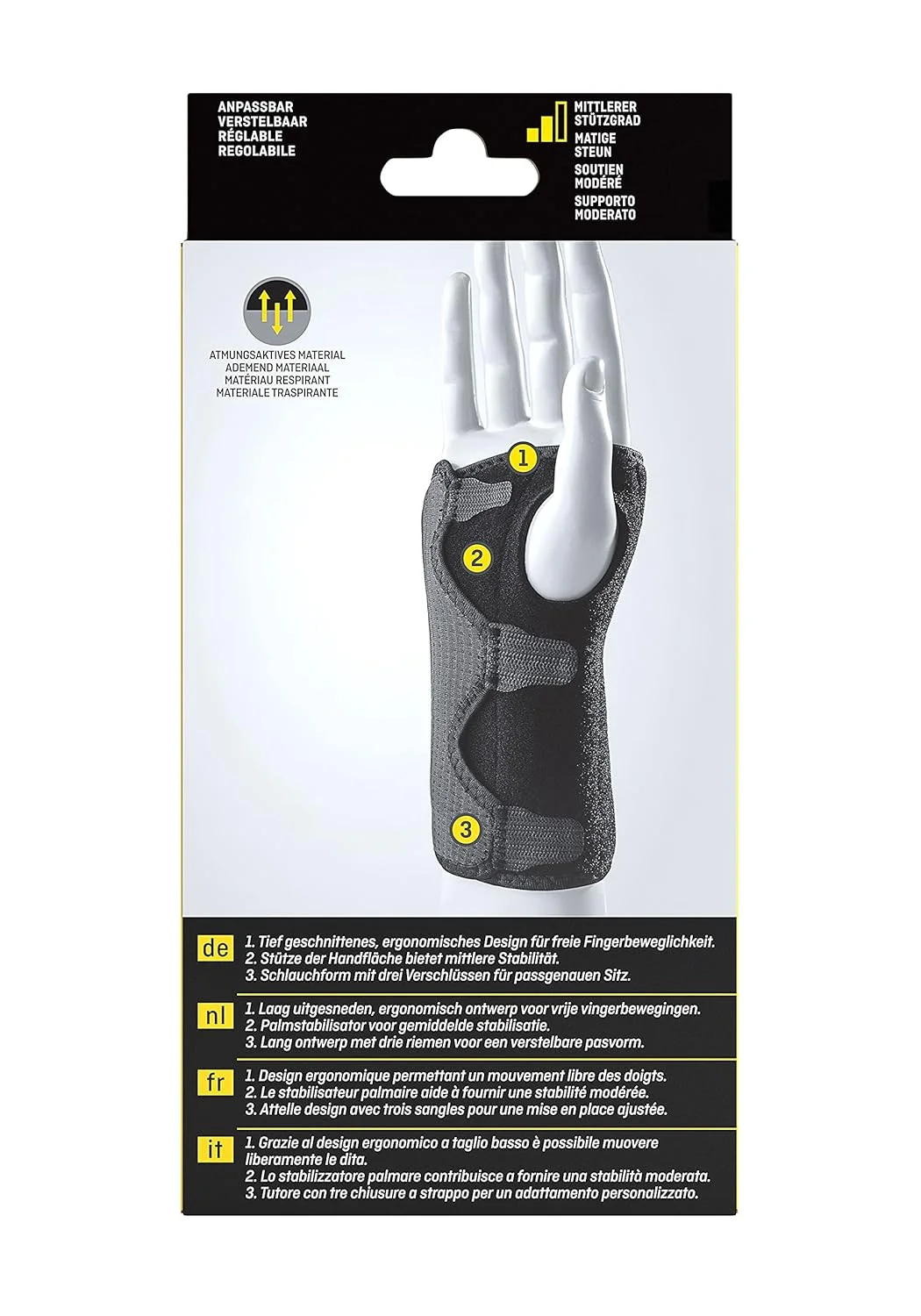 مچ بند طبی فوتورو برای تثبیت مچ دست - تثبیت و پشتیبانی از مچ دست دردناک، ضعیف یا آسیب دیده - قابل تنظیم