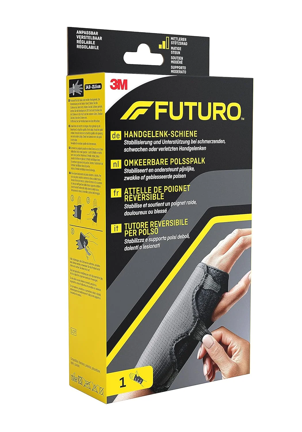 مچ بند طبی فوتورو برای تثبیت مچ دست - تثبیت و پشتیبانی از مچ دست دردناک، ضعیف یا آسیب دیده - قابل تنظیم
