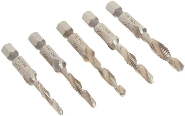 مجموعه مته قلاویز دیوالت، آماده برای ضربه، 1/4 اینچ، 5 عددی (Dwadtqtr5Set)، یک سایز