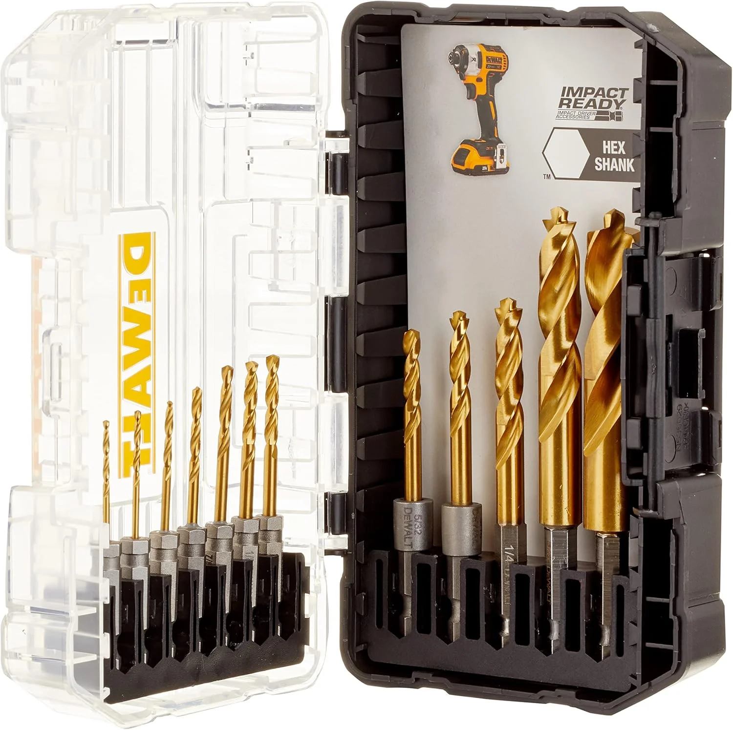 مجموعه مته تیتانیومی دیوالت، مناسب برای فلز، چوب و پلاستیک، 12 عددی (DD5152)