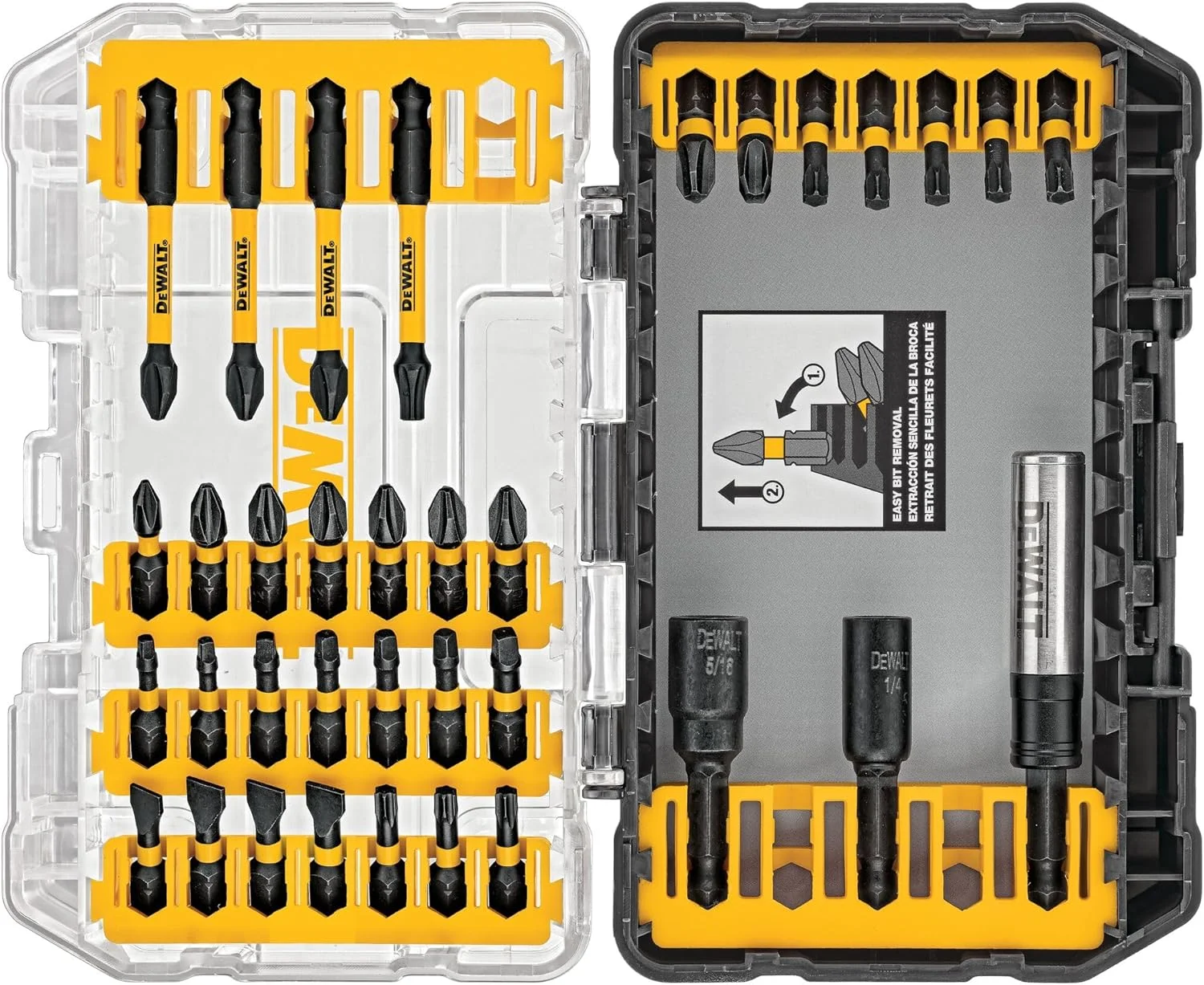 مجموعه ۳۵ عددی سری پیچ گوشتی ضربه ای دیوالت (مدل DWA2NGFT35IR)، سایز استاندارد