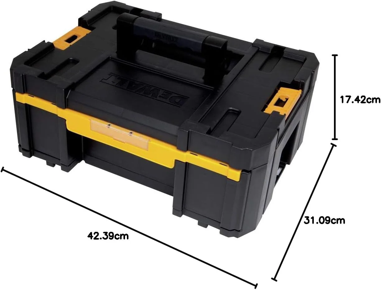 جعبه ابزار DEWALT، TSTAK III، کشوی عمیق تکی، قفل های مقاوم، محفظه های جداشدنی برای ابزار و لوازم جانبی کوچک (DWST17803)
