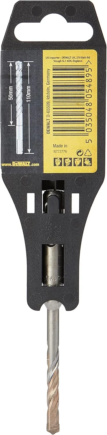 مته بتن گیر اکستریم دیوالت SDS-Plus، سایز 6.0x110 میلیمتر، زرد/مشکی، مدل Dt9514-Qz مته بتن گیر اکستریم دیوالت SDS-Plus، سایز 6.0x110 میلیمتر، زرد/مشکی، مدل Dt9514-Qz