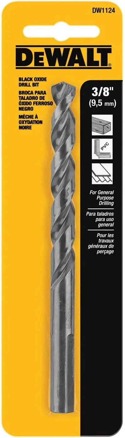 مته فلز مشکی اکسید دیوالت DW1124 سایز 3/8 اینچ