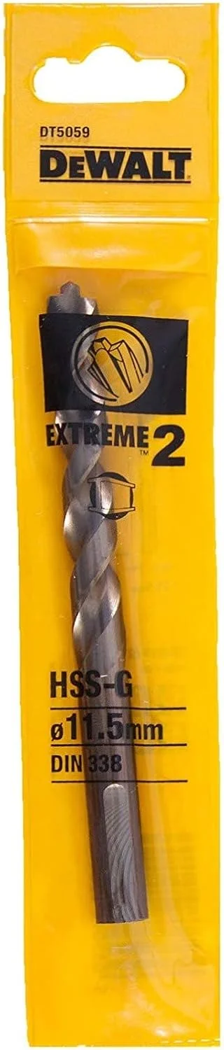 مته فلزکاری اکستریم 2 دیوالت DT5059-QZ DT5059QZ سایز 11.5x142 میلی‌متر، نقره‌ای