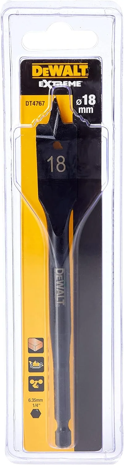 دیوالت DT4767-QZ مته تخت اکستریم، چند منظوره، 18 میلی متر x 152 میلی متر دیوالت DT4767-QZ مته تخت اکستریم، چند منظوره، 18 میلی متر x 152 میلی متر