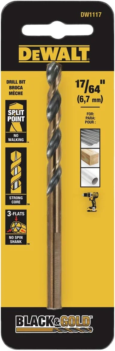 دوالت DW1117 مته فولادی 17/64 اینچ با نوک 135 درجه