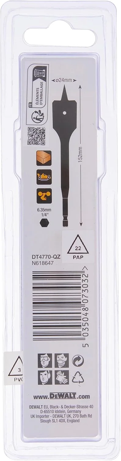 دیوالت DT4770-QZ مته پارویی اکستریم، چند منظوره، سایز واحد دیوالت DT4770-QZ مته پارویی اکستریم، چند منظوره، سایز واحد