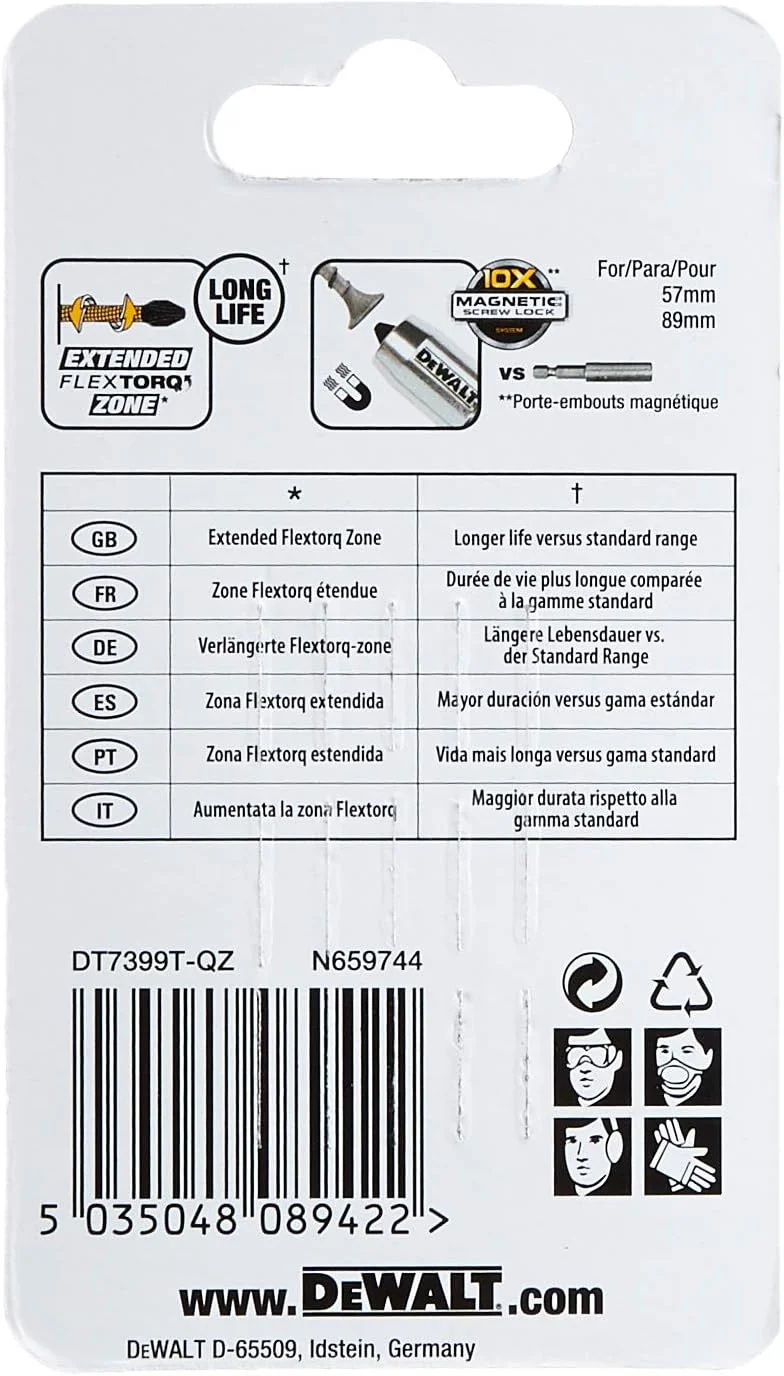 DEWALT DT7399T-QZ - سری پیچ گوشتی ضربه ای 5 عددی T40