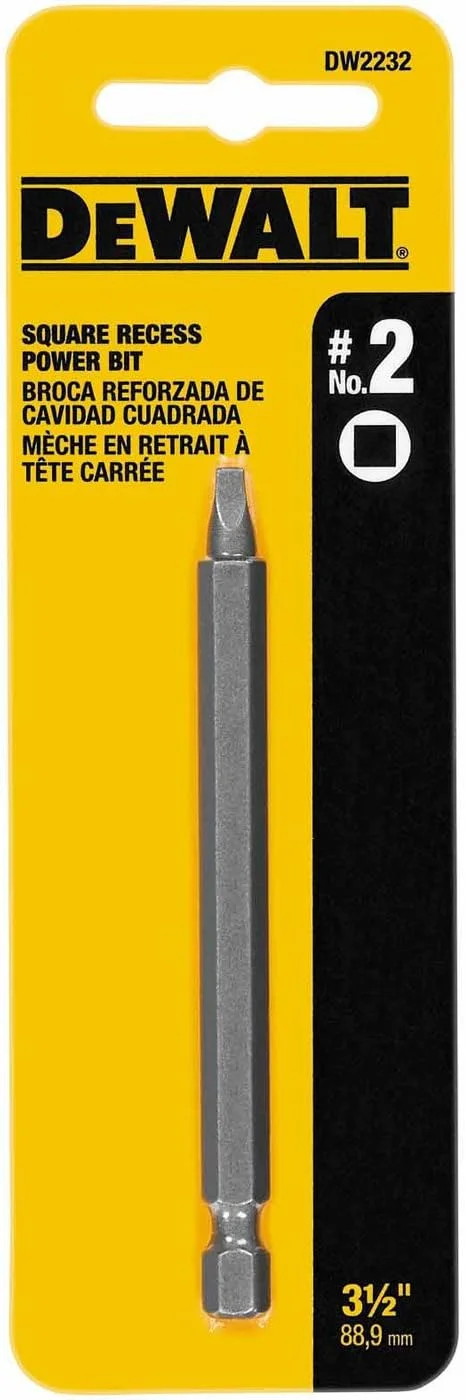 سرتوان پیچ گوشتی DEWALT DW2232 شماره 2، مربع، 3-1/2 اینچ، نقره ای