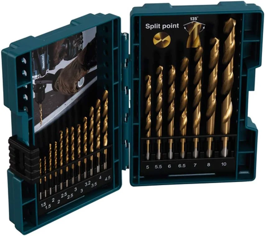 مجموعه مته فلزی ماکیتا مدل D-67527، آبی/طلایی