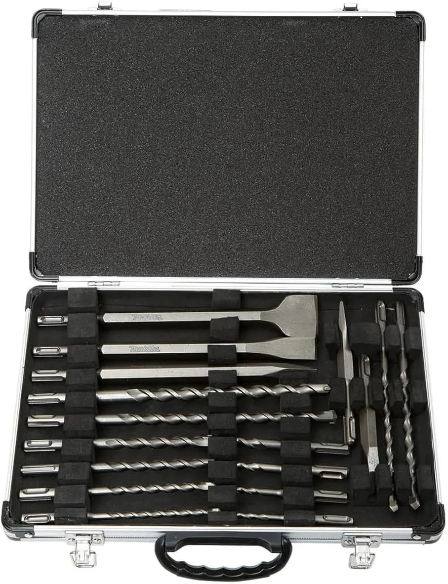 مجموعه مته و قلم تخریب 17 پارچه ماکیتا مدل D-19168 SDS-Plus D-19180، نقره ای مجموعه مته و قلم تخریب 17 پارچه ماکیتا مدل D-19168 SDS-Plus D-19180، نقره ای