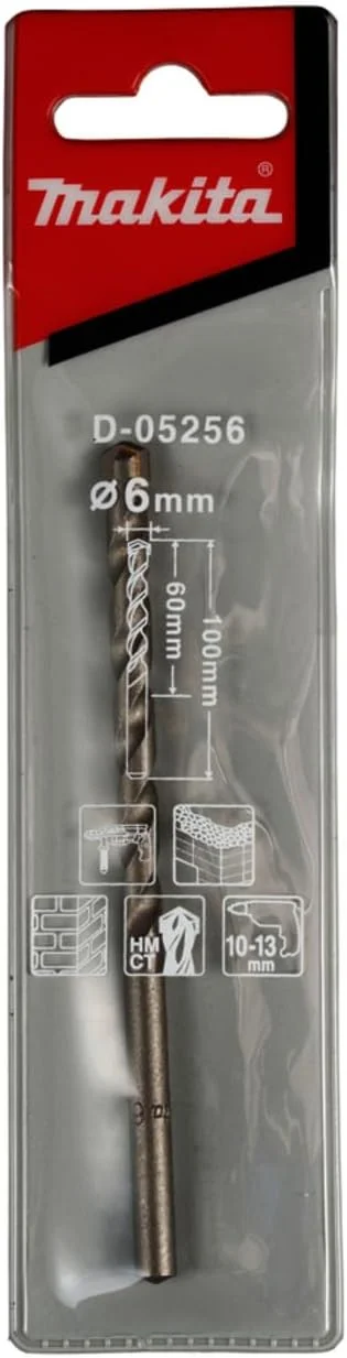 لوازم جانبی اصلی سیستم  Makita: مته الماسه 6x100 میلی متر; شماره قطعه: 05256 و EAN: 088381176484