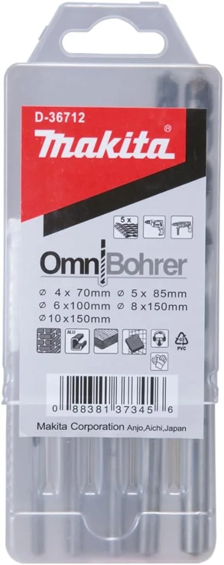 مجموعه مته 5 عددی همه کاره ماکیتا مدل D-36712