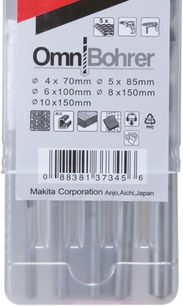 مجموعه مته 5 عددی همه کاره ماکیتا مدل D-36712