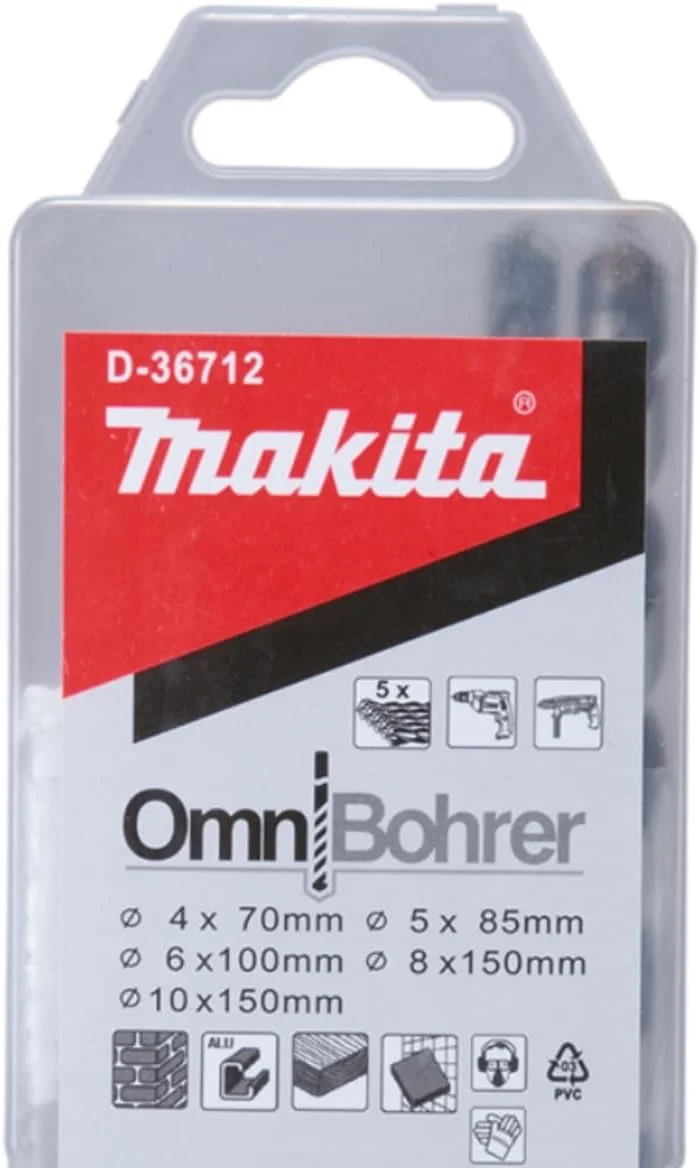 مجموعه مته 5 عددی همه کاره ماکیتا مدل D-36712