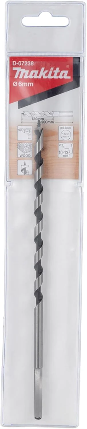 مته مارپیچ ماکیتا 6 x 200 میلی متر، d 07238