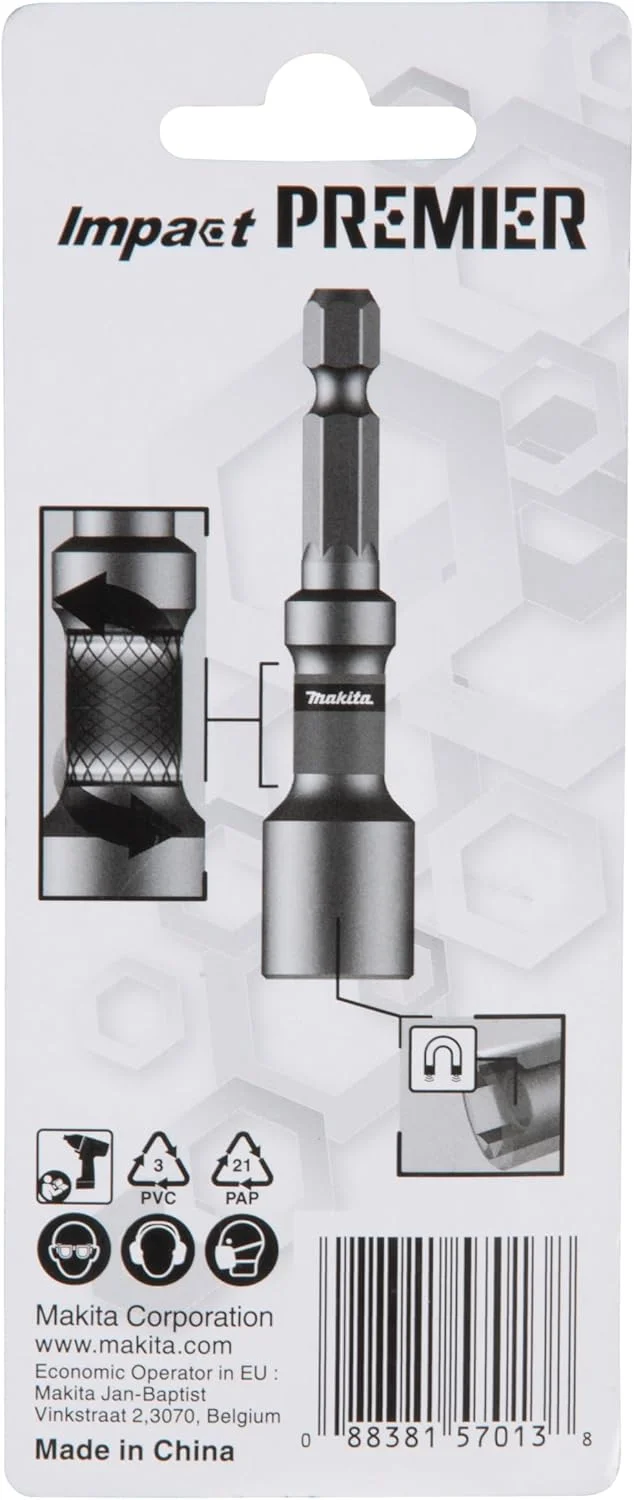 ابزار بستن مهره ماکیتا مدل E-03470 Impact Premier، سایز H10، طول 65 میلی‌متر