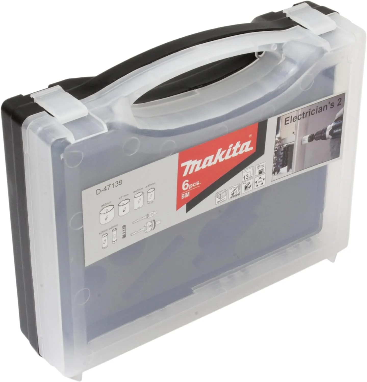 مجموعه اره گردبر ماکیتا مدل D-47139، مشکی، کوچک