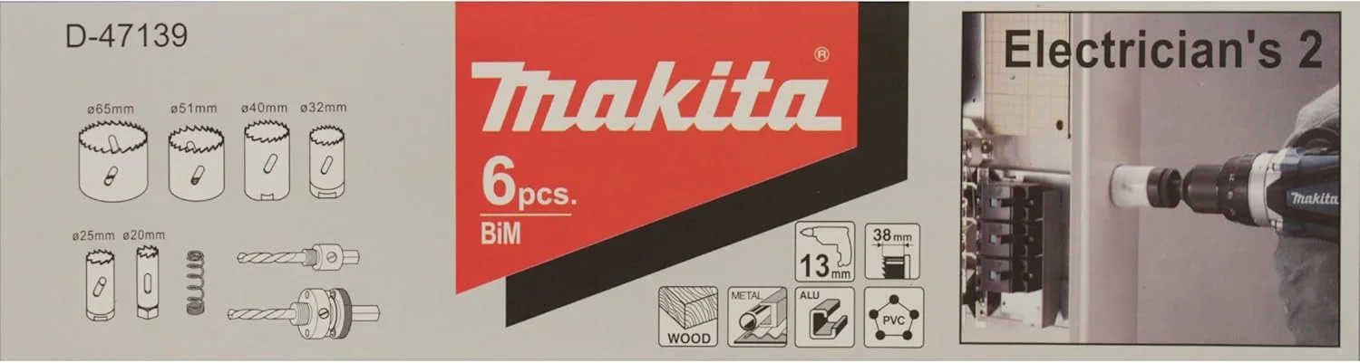 مجموعه اره گردبر ماکیتا مدل D-47139، مشکی، کوچک