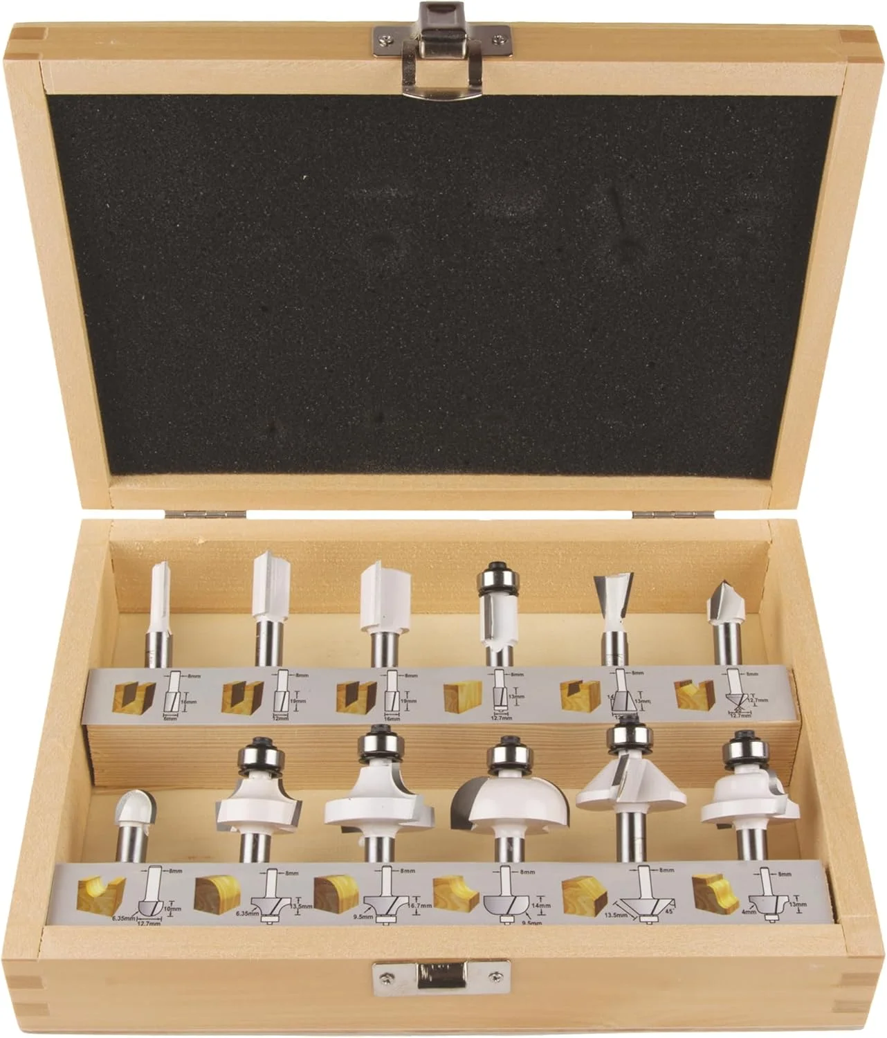 مجموعه فرز ماکیتا D-53556 سایز 8 میلیمتر 12 عددی مجموعه فرز ماکیتا D-53556 سایز 8 میلیمتر 12 عددی