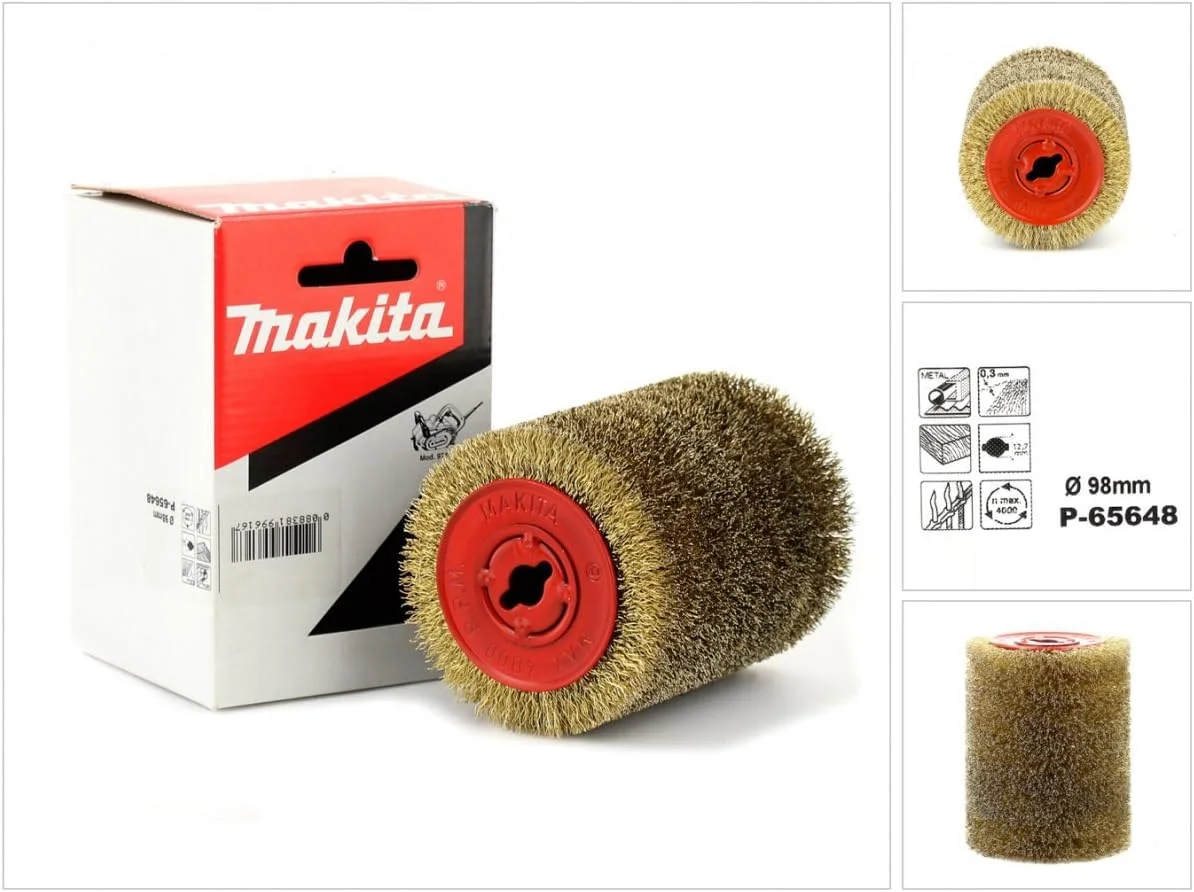 برس سیمی فولادی ماکیتا P-65648 با روکش برنجی، 600 وات، 18 ولت