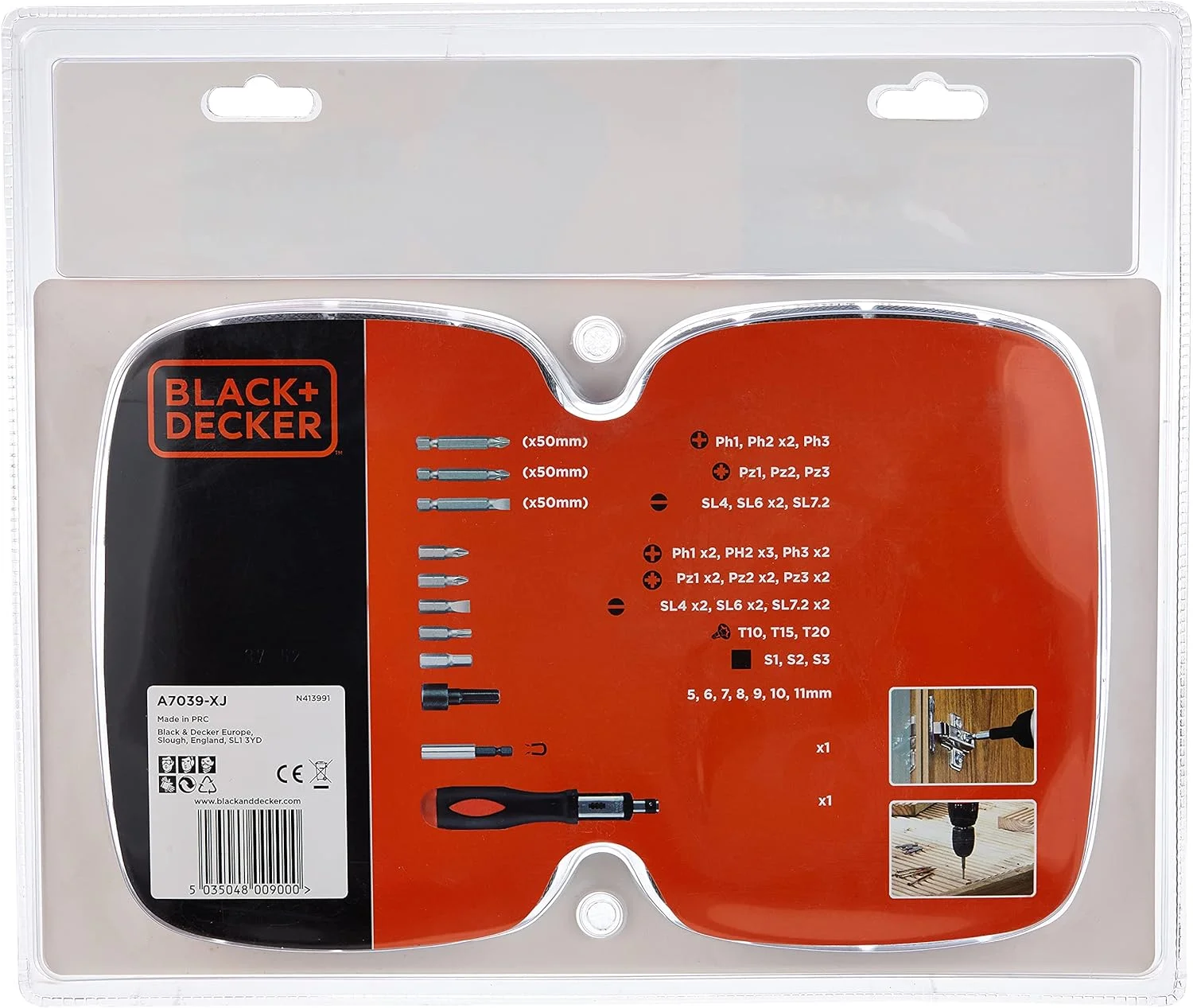 مجموعه 45 عددی سری پیچ گوشتی جغجغه ای بلک اند دکر مدل A7039-Xj