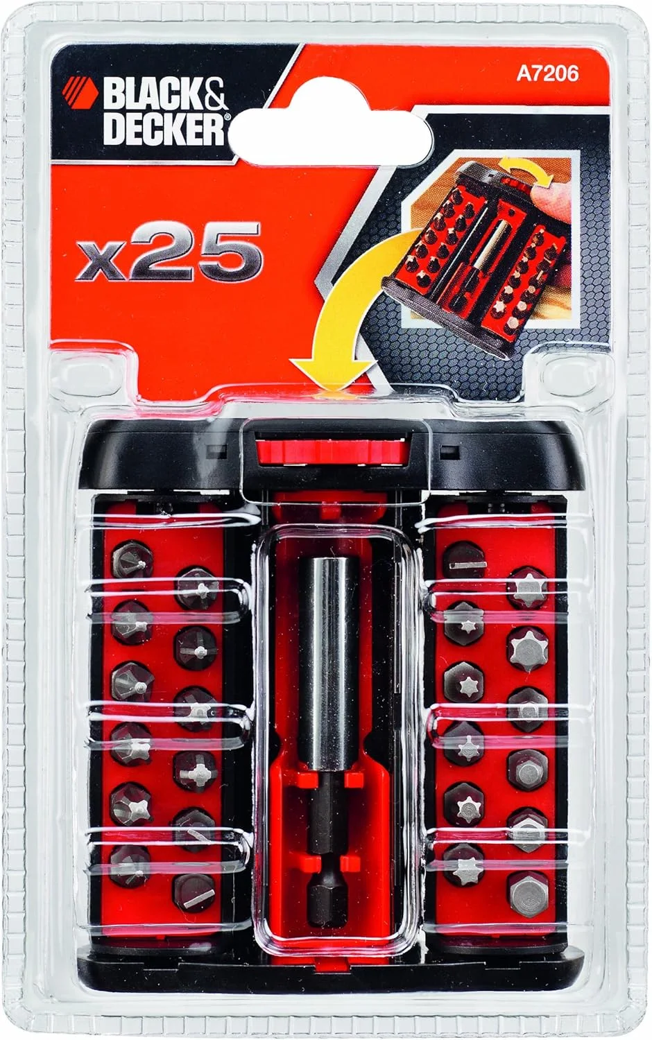 مجموعه 26 عددی سری پیچ گوشتی بلک + دکر مدل A7206