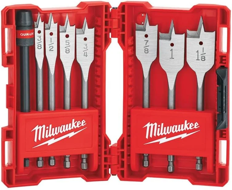 مجموعه 8 عددی مته سرتخت Quik-Lok یونیورسال میلواکی مدل 49-22-0175 به همراه کیف حمل