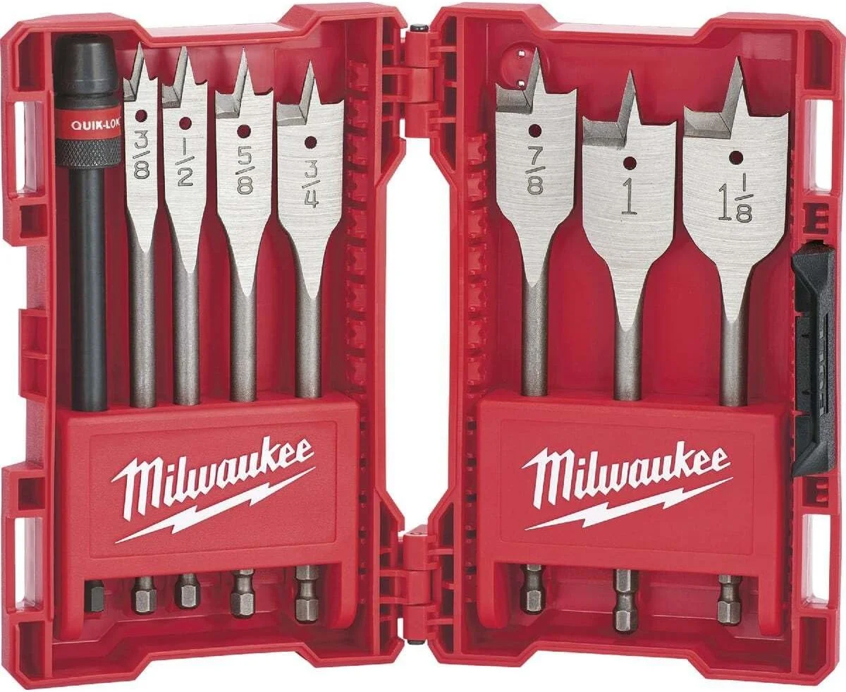 مجموعه 8 عددی مته سرتخت Quik-Lok یونیورسال میلواکی مدل 49-22-0175 به همراه کیف حمل