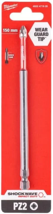 میلواکی milw سری ضربه‌گیر بیت PZ2 150 میلی‌متری 4932471928، چند رنگ.