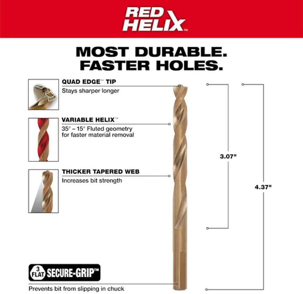 مته کبالت رِد هلیکس میلواکی