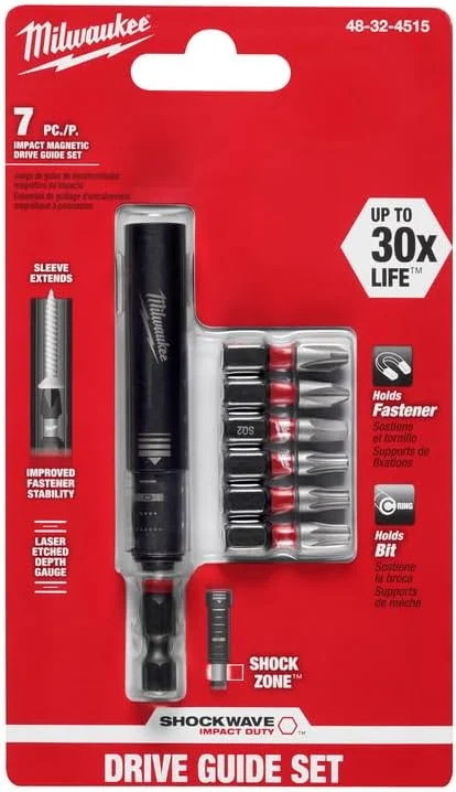 مجموعه راهنمای مغناطیسی درایو ضربه ای 3 اینچی میلواکی 48-32-4515 - 7 عددی