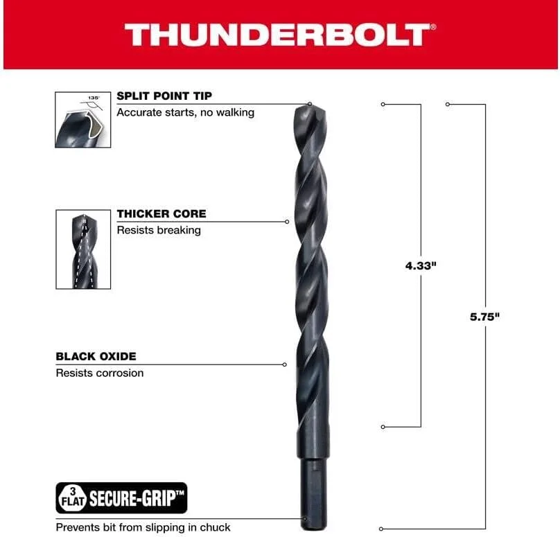 مته آهن Milwaukee 48-89-2736 سایز 15/32 اینچ با پوشش اکسید سیاه مته آهن Milwaukee 48-89-2736 سایز 15/32 اینچ با پوشش اکسید سیاه