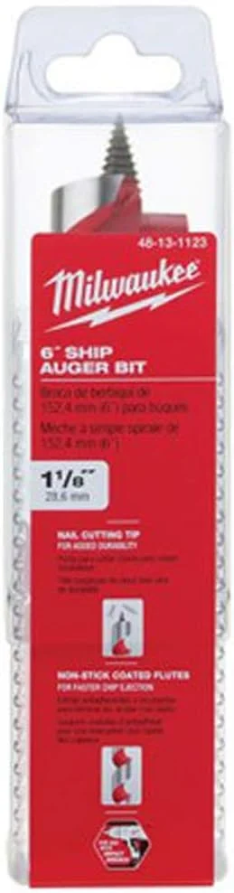 مته حلزونی کشتی میلواکی 48-13-1123، سایز 1-1/8 در 6 اینچ