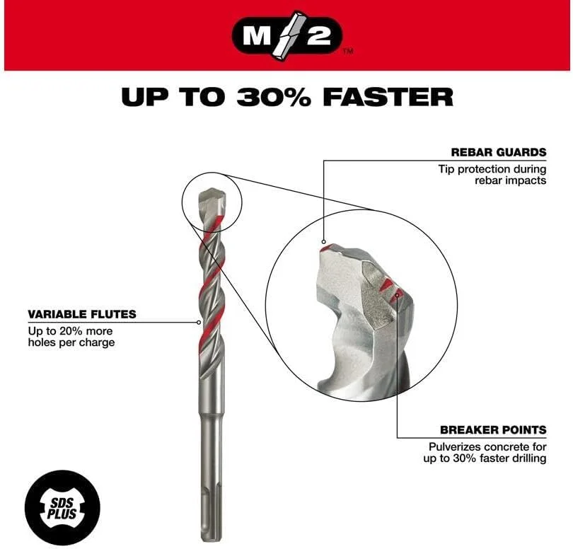 مته SDS میلواکی 48-20-7471، سایز 1/2 اینچ در 4 اینچ در 6 اینچ