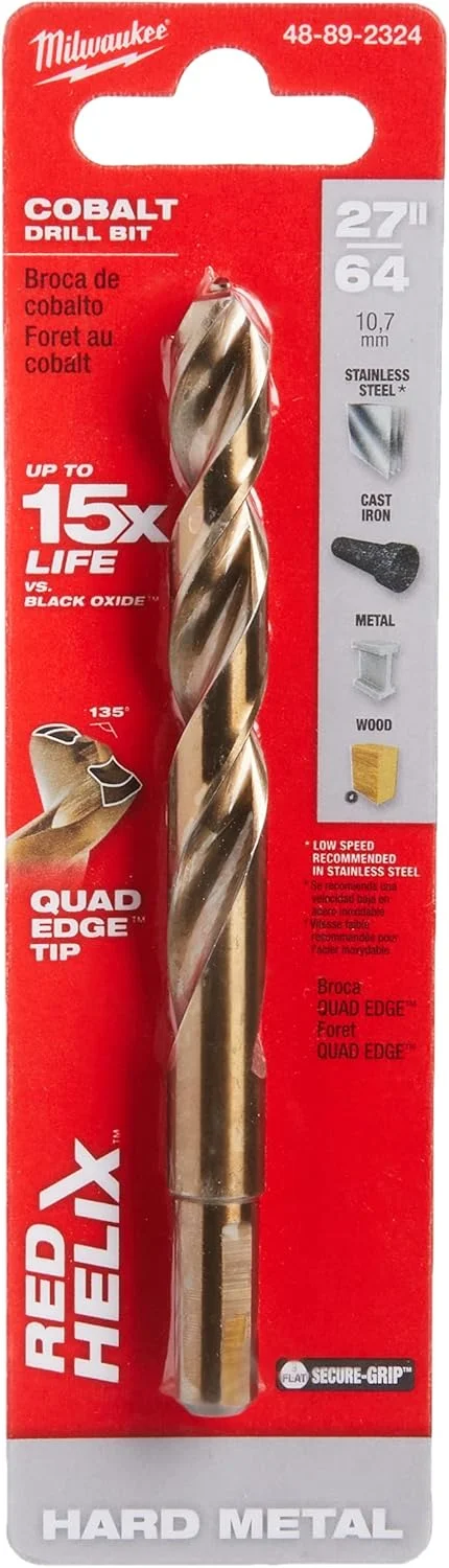 مته کبالت میلوکی مدل 48-89-2324، سایز 27/64 اینچ