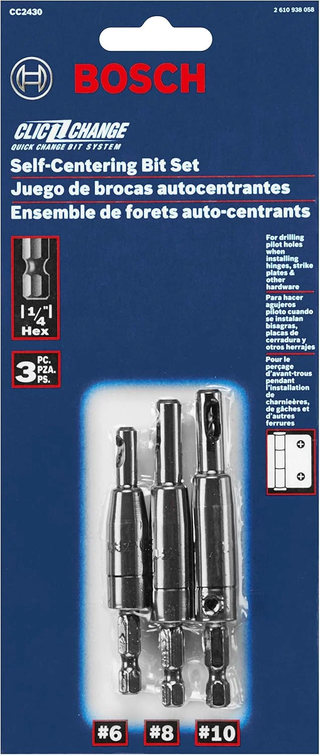 مجموعه مته خود-مرکز گیر بوش مدل CC2430 با سایز 1/4 اینچ (3 عددی)