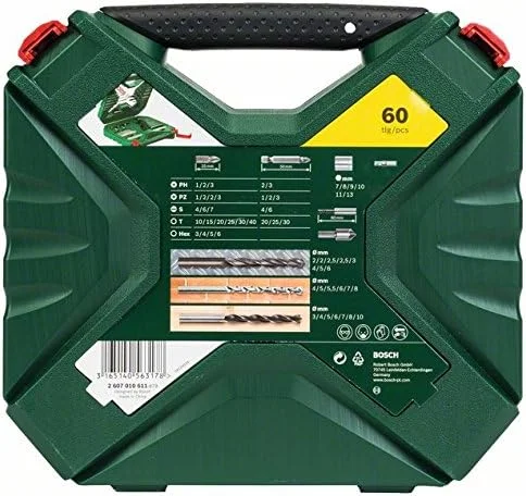 مجموعه 60 عددی مته و سری پیچ گوشتی بوش مدل X-Line Classic