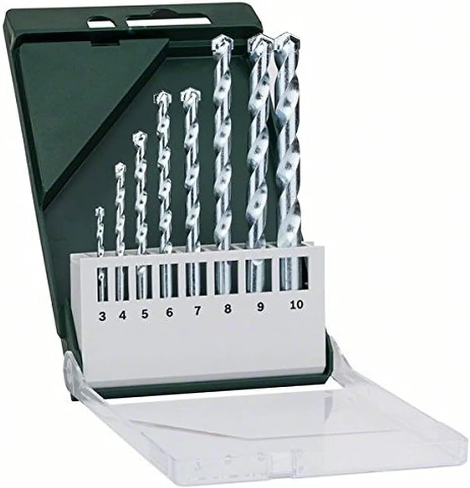 مجموعه ۸ عددی مته مخصوص مصالح ساختمانی بوش (برای سنگ، بنایی، ماسه سنگ آهکی، Ø 3-10 میلی متر، لوازم جانبی دریل) مجموعه ۸ عددی مته مخصوص مصالح ساختمانی بوش (برای سنگ، بنایی، ماسه سنگ آهکی، Ø 3-10 میلی متر، لوازم جانبی دریل)