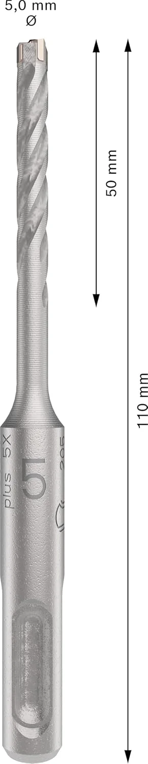 مته بتن کن بوش SDS-plus-5X - 5 x 110