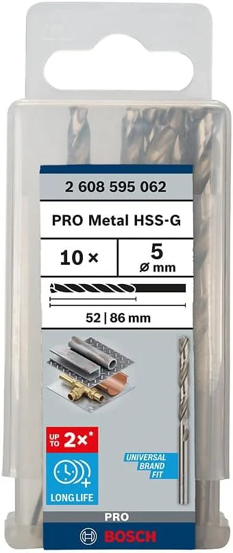 مته فلز بوش Hss-Gp10-Hss-G-5.0Mm لوازم جانبی ابزار، 2608595062