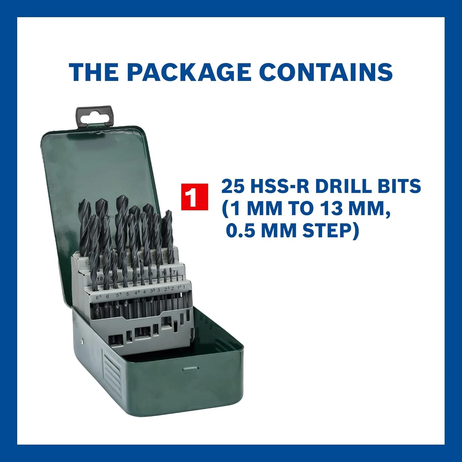 مجموعه مته فلز HSS-R بوش 25 عددی