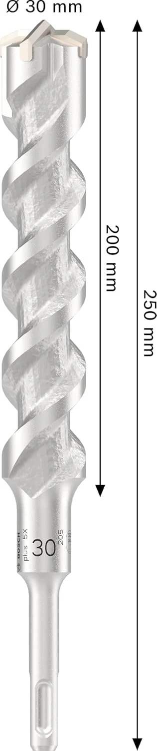 مته چکش SDS plus-5X بوش، مناسب بتن مسلح و بتن معمولی، قطر 30.00 میلی متر، لوازم جانبی دریل چکش حرفه ای