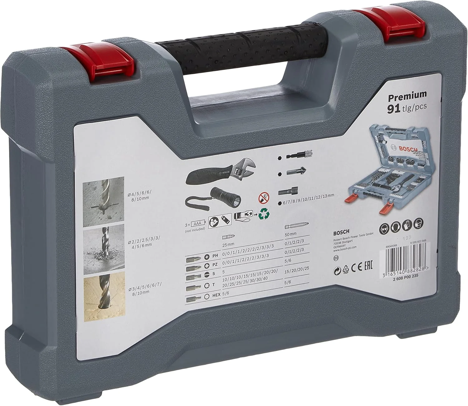 مجموعه ۹۱ عددی مته و سری پیچ گوشتی بوش Professional X-Line (مناسب چوب، فلز و سنگ، لوازم جانبی دریل)