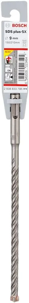 دریل بتن کن بوش PRO SDS plus-5X، مناسب بتن مسلح و بتن معمولی، قطر 9.00 میلی متر، لوازم جانبی دریل بتن کن حرفه ای دریل بتن کن بوش PRO SDS plus-5X، مناسب بتن مسلح و بتن معمولی، قطر 9.00 میلی متر، لوازم جانبی دریل بتن کن حرفه ای