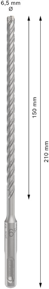 مته چکش SDS plus-5X بوش، مناسب بتن مسلح و بتن، قطر 6.50 میلیمتر، لوازم جانبی دریل چکش حرفهای مته چکش SDS plus-5X بوش، مناسب بتن مسلح و بتن، قطر 6.50 میلیمتر، لوازم جانبی دریل چکش حرفهای