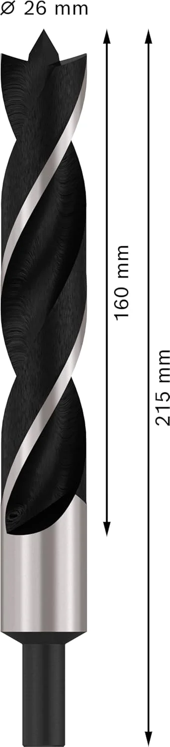 مته چوب براده برداری حرفه ای بوش (برای چوب، Ø 26 x 140 x 215 میلی متر، لوازم جانبی دریل های چرخشی)