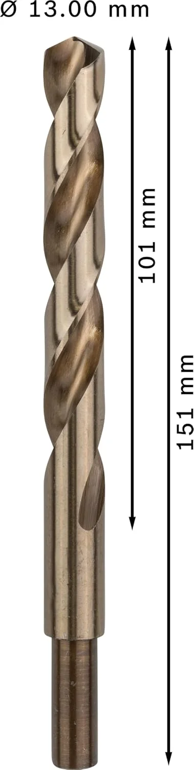 مجموعه ۵ عددی مته فلز HSS-Co بوش پروفشنال (فولاد ضد زنگ، ۱۳ x ۱۰۱ x ۱۵۱ میلی متر، متعلقات دریل)