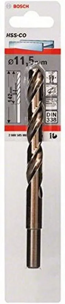 مته فلز HSS-Co بوش پروفشنال (فولاد ضد زنگ، 11.5 x 94 x 142 میلی متر، متعلقات دریل)